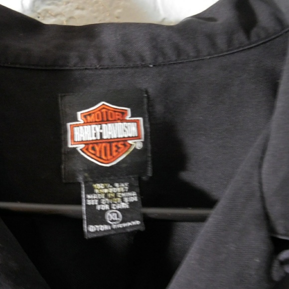 Tori Richard Embroidered Harley Davidson Shirt XL - Picture 4 of 6